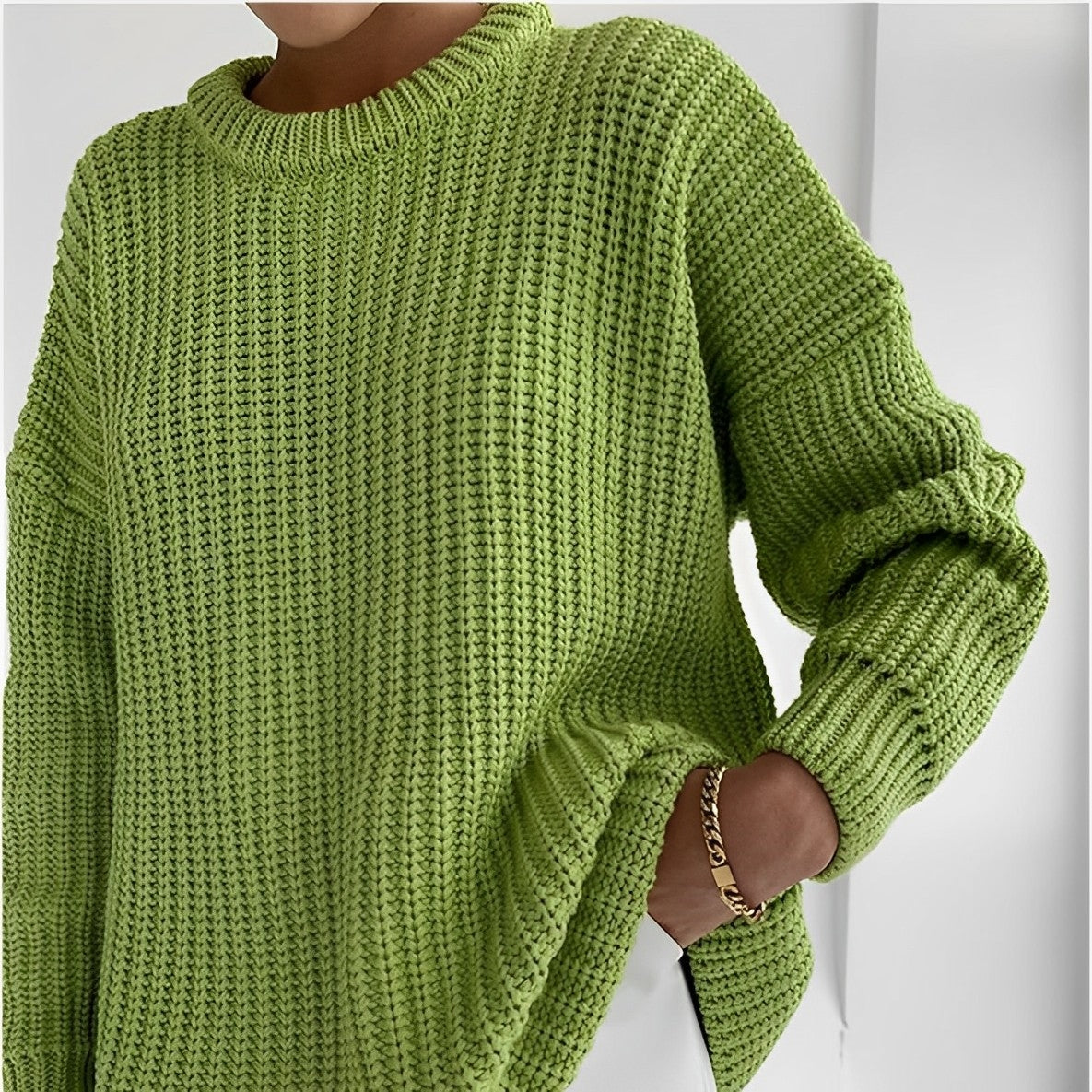 Herren-Pullover, locker, Strickacryl für, klassisches Design-4