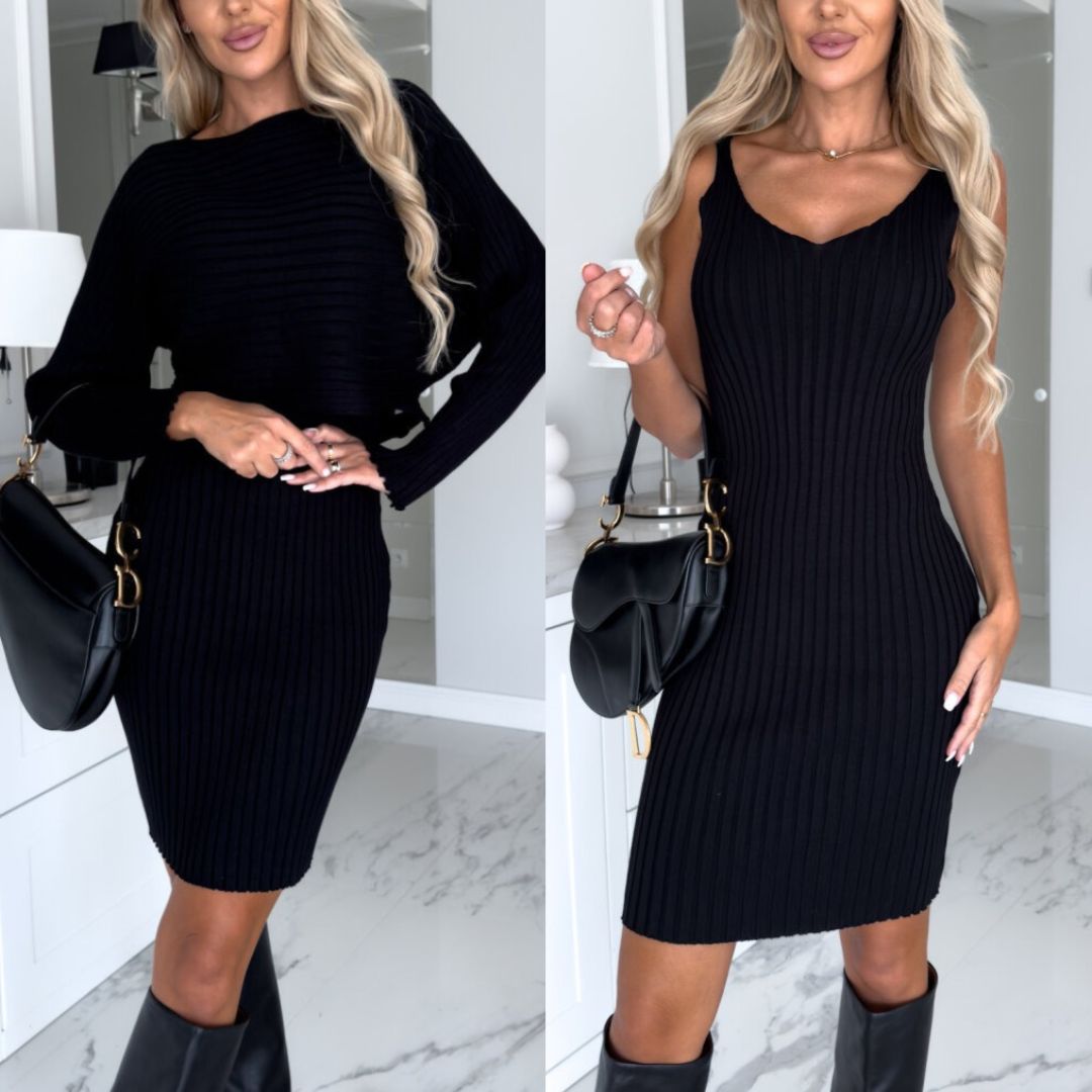 Damenkleid mit Pullover aus weichem Material – ärmellos, lockere Passform für Alltags- und Feststil, Größen S-XL 7