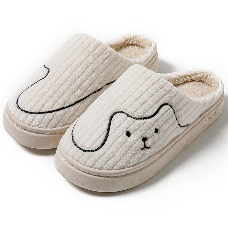 Damen-Pantoffeln, Tiermotiv, weicher Plüsch-5