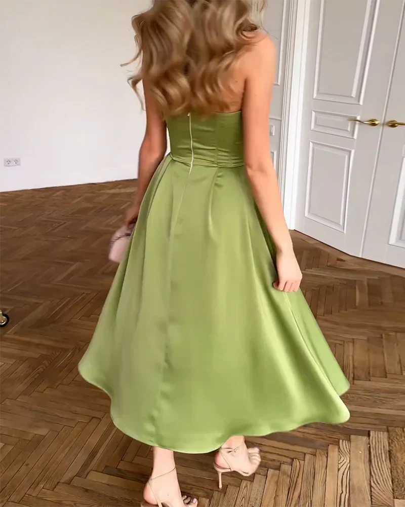 Damen-Kleid, fließende Silhouette, leichter Stoff-5