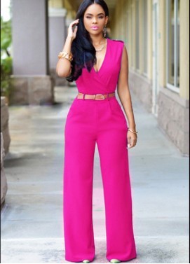 Damen-Jumpsuit mit geraden Beinen aus Polyester und Baumwolle – elegant und bequem, erhältlich in S-XXL 14