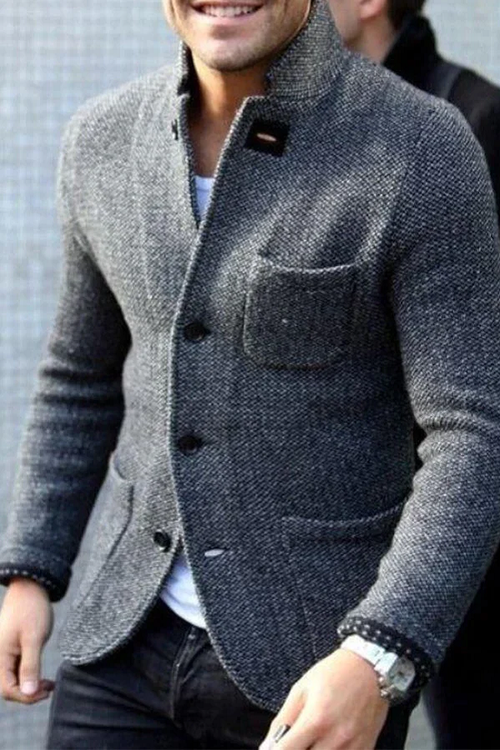 Damenjacke Retro Cardigan Weicher Stoff-1