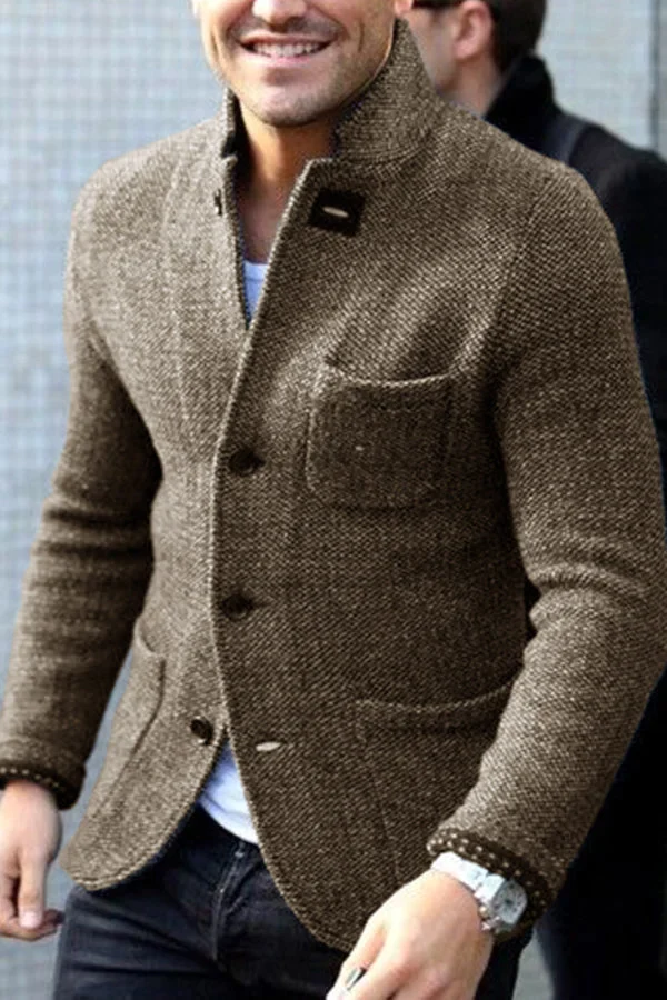 Damenjacke Retro Cardigan Weicher Stoff-3