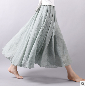 Variant image for Damen-Maxirock, Boho, Hoche Taille, Luftiges Polyester-41
