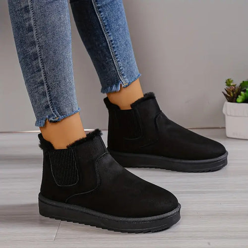 Damen-Stiefel, trendiges Leder, komfortable Sohle-1