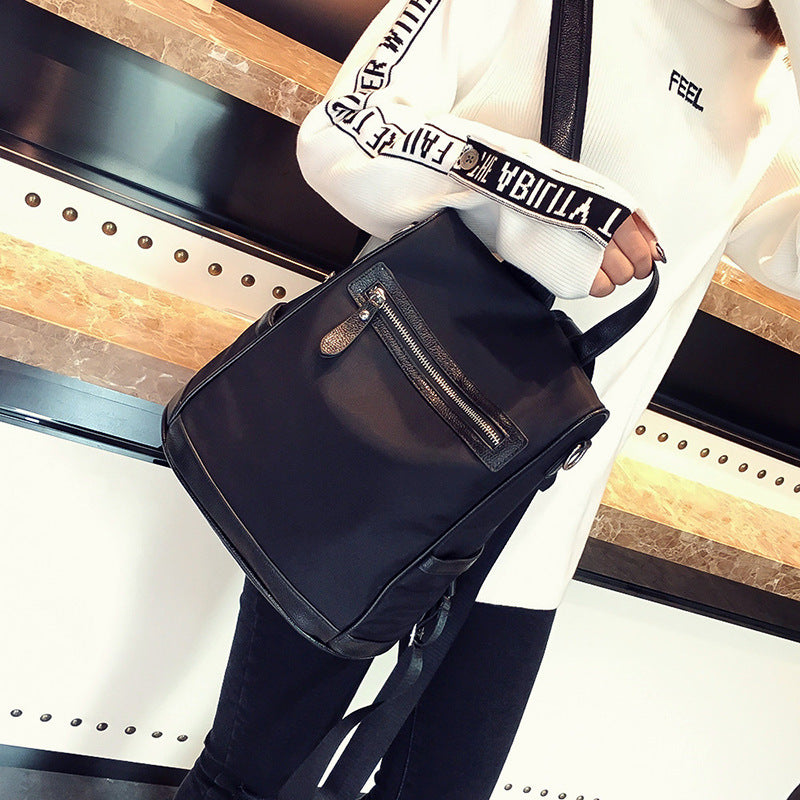 Damen-Multifunktionaler Rucksack, Nylon, elegant, minimalistisch-3