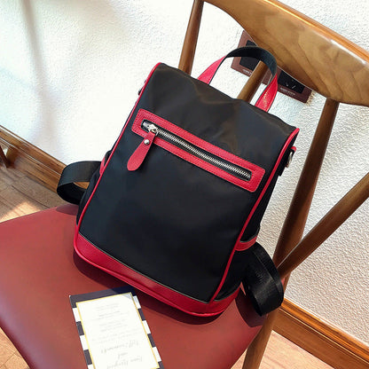 Damen-Multifunktionaler Rucksack, Nylon, elegant, minimalistisch-1