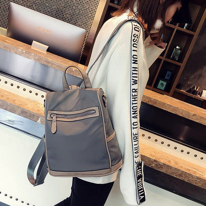 Damen-Multifunktionaler Rucksack, Nylon, elegant, minimalistisch-4