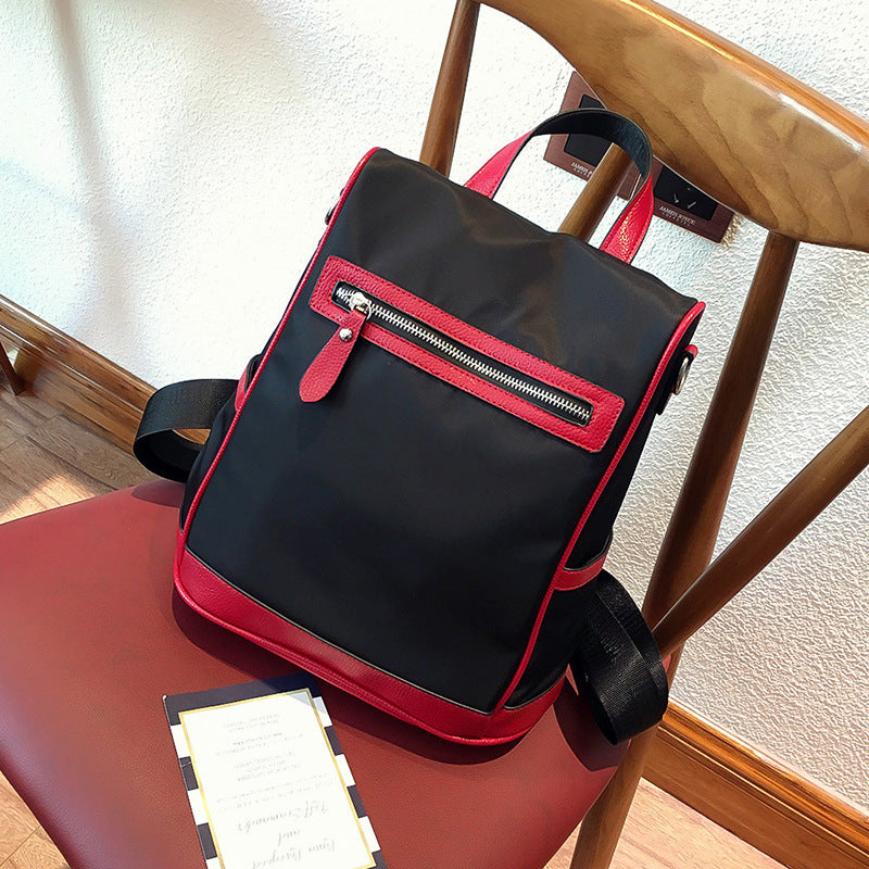 Damen-Multifunktionaler Rucksack, Nylon, elegant, minimalistisch-2