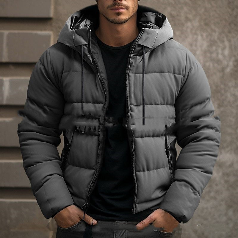 Damenjacke Daunenjacke mit Kapuze Verstellbare Passform Dickes Gestepptes Material-4