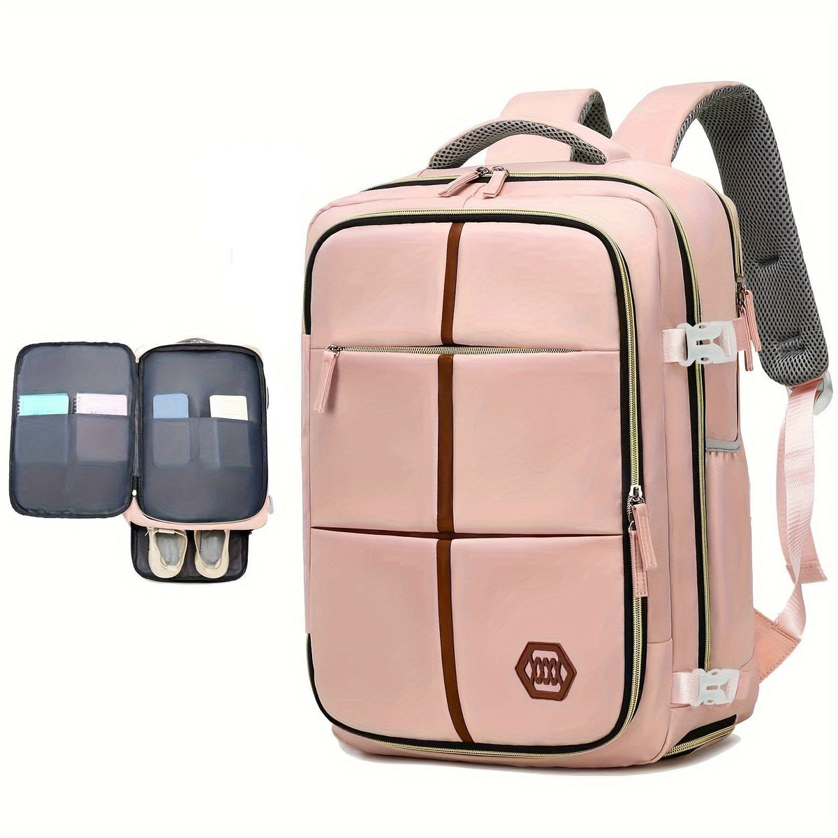 Unisex Rucksack Wasserabweisend Diebstahlsicher Polyester 3