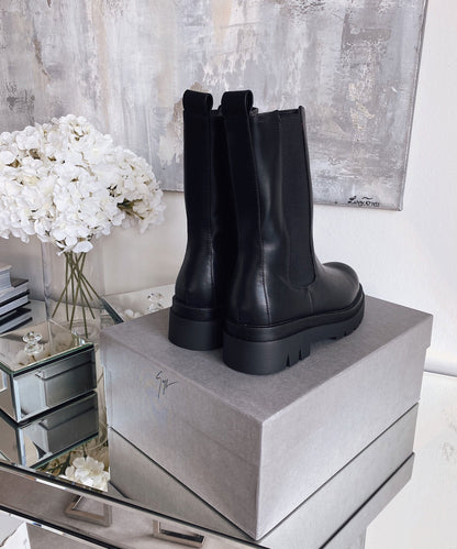 Damen-Stiefel, lang, synthetisches Material, elegantes Design, Komfort-3