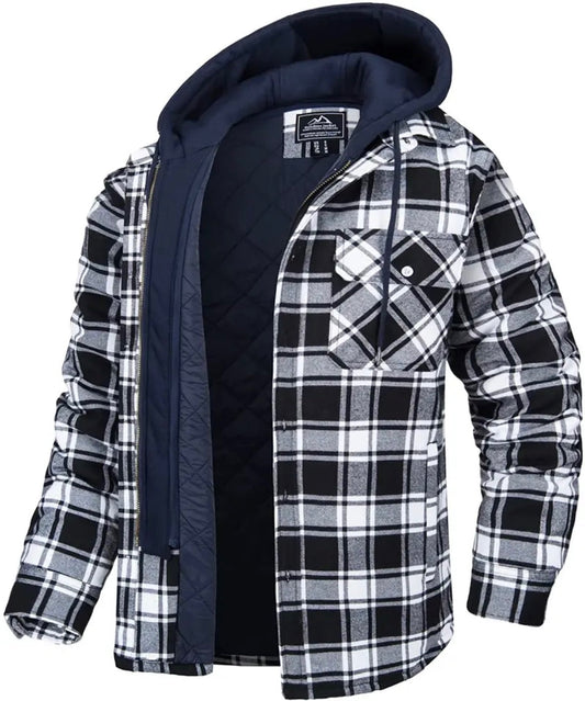 Herren-Kapuzenjacke, elegant, warm, hochwertiger Stoff-1