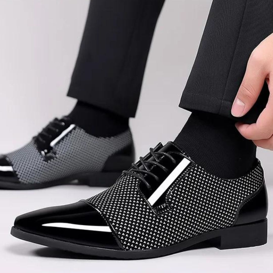 Herren Oxfords Schnürschuhe Veganes Leder-6