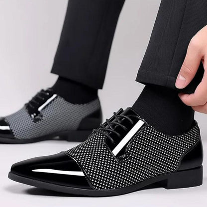 Herren Oxfords Schnürschuhe Veganes Leder-6