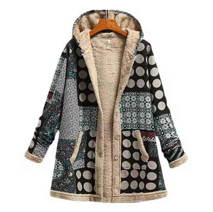 Variant image for Damen Winterjacke mit Kapuze Baumwolle Modernes Design-36