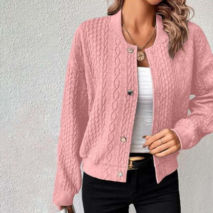 Variant image for Lange Strickjacke Damen Strick Polyester und Baumwolle Casual Cardigan-37