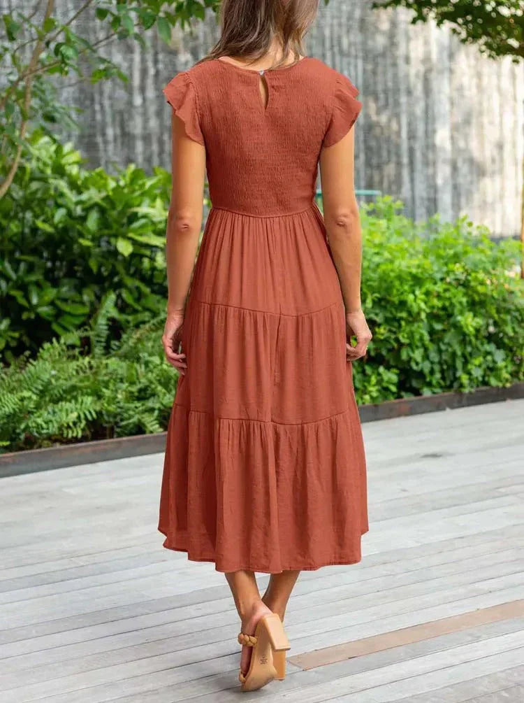 Damen-Midikleid, fließend, Polyester-3