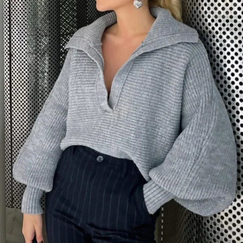 Damen-Strickpullover aus zeitlosem Acryl – bequem und vielseitig, normale Passform, perfekt für Layering 1