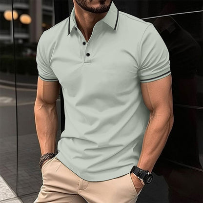 Herren-Poloshirt, klassisches Design, 100% Baumwolle-5