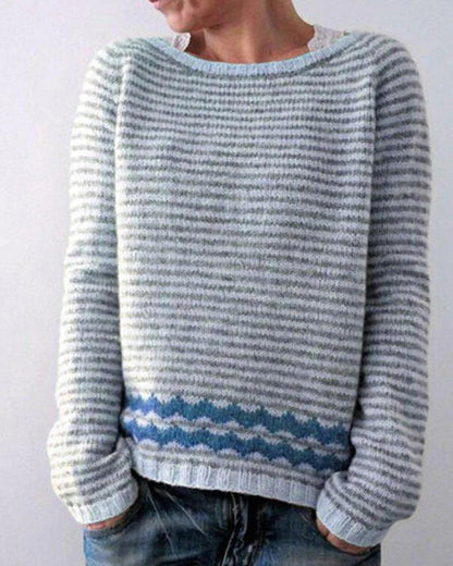 Damen-Retro-Pullover, weiches Material, figurbetont-2