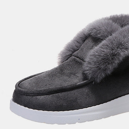 Damen-Schneestiefel, lässiger Stil, Wildleder-4