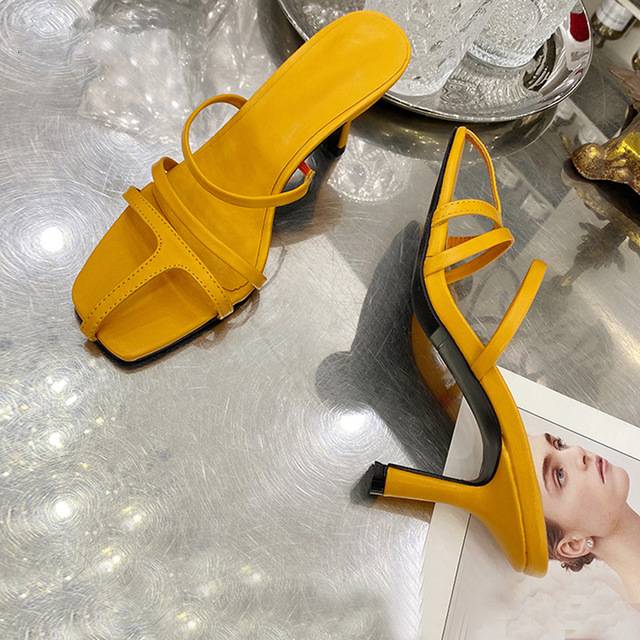 Variantenbild für Damen-Gladiator-Sandalen aus PU-Leder mit hohem Absatz 5-8 cm-6