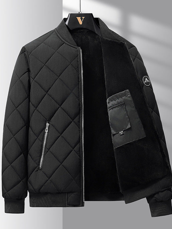 Herren Baumwolljacke Over Size Synthetisches Leder-4