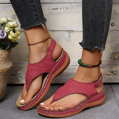 Damen-Zehen-Sandalen, modernes Synthetikleder-2