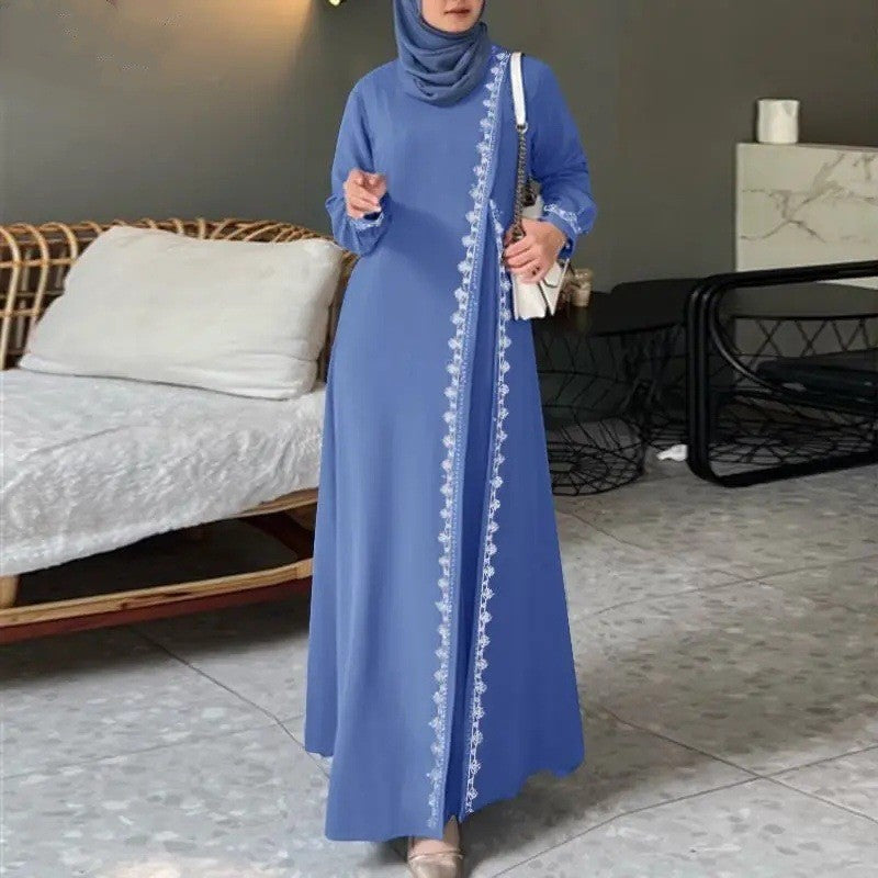 Variant image for Damen-Langarmtop und langer Rock, Polyester, dreidimensionales Design-7