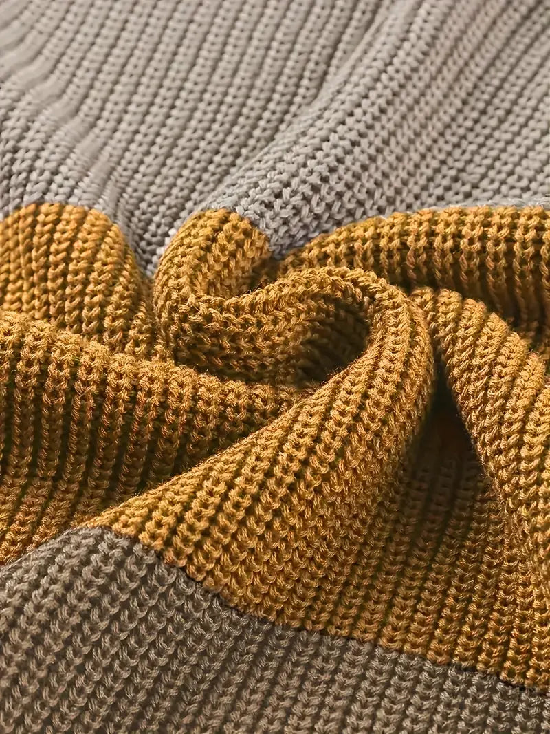 Damenpullover langärmlig atmungsaktiver Stoff rundes Design-5