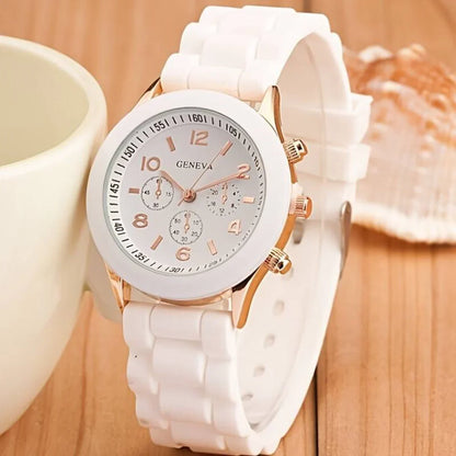 Variant image for Damen-Damenarmbanduhr, analog, Silikon, klassisch-1