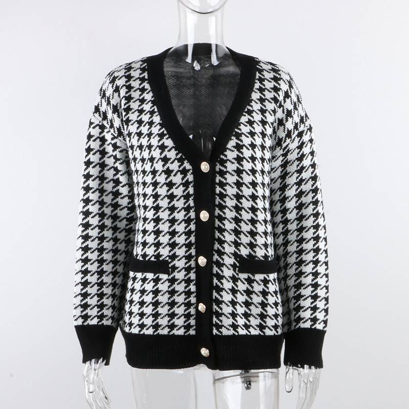Damen-Pullover, V-Ausschnitt, Acryl, mit Reißverschluss-4