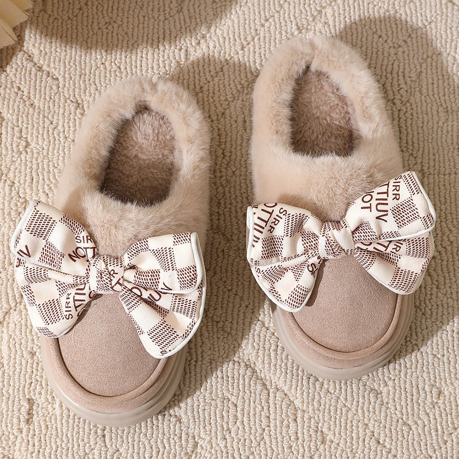 Damen-Pantoffeln, Plüsch, Loop-Design, weiche und stabile Sohle 4