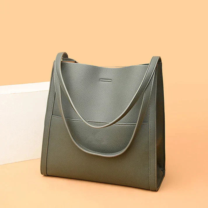 Damen Schultertasche Echtleder Verstellbarer Schulterriemen 5