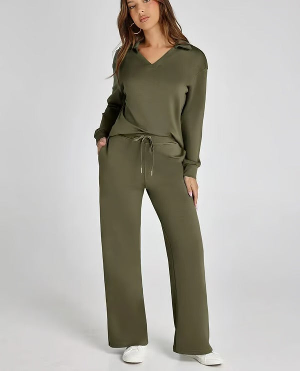 Damen-Lounge-Set (zweiteilig) aus weicher Stoffmischung – lockere Passform, übergroße Silhouette, Größen XS bis 3XL 12
