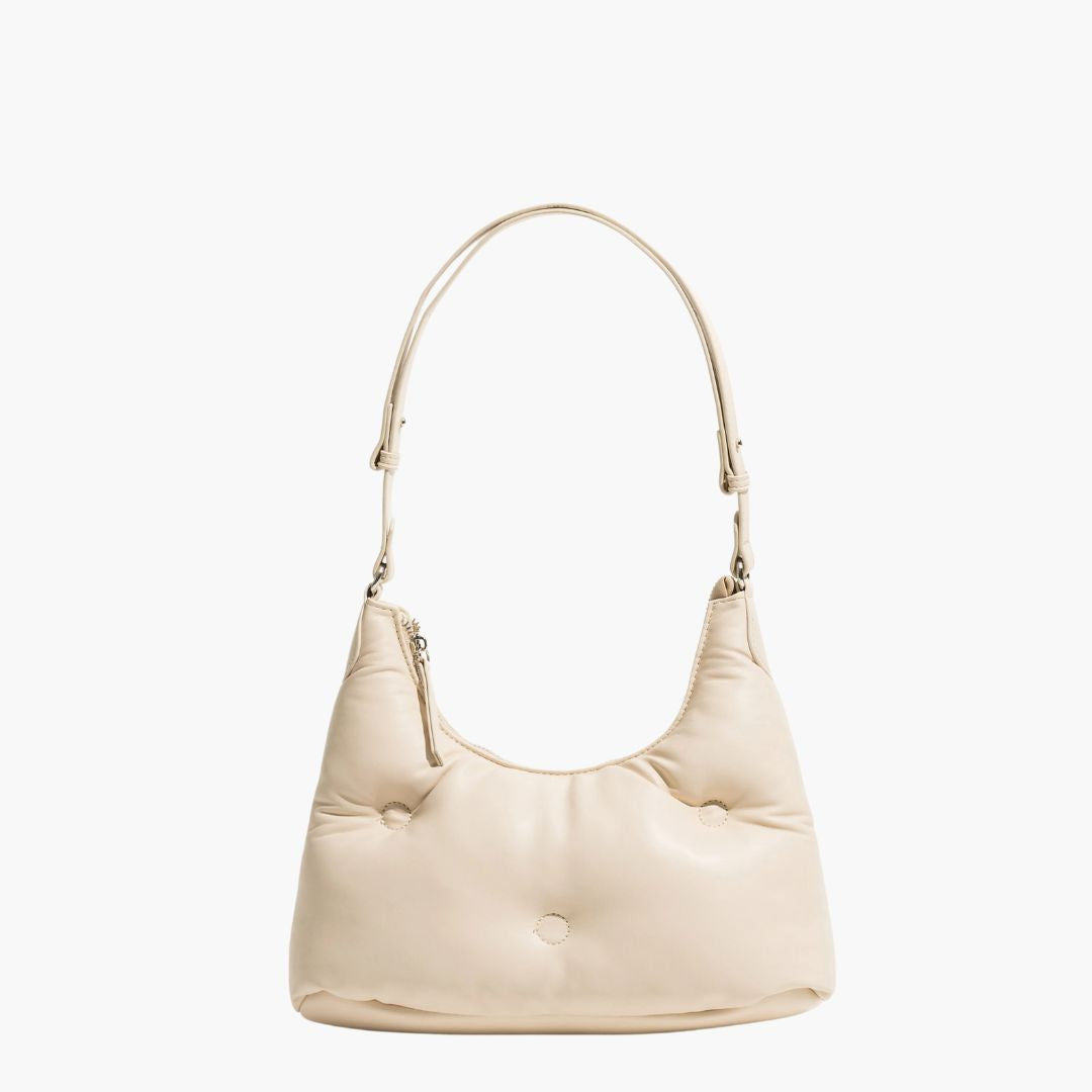 Damen Schultertasche Gesteppter Veganleder mit verstellbaren Schulterriemen-6