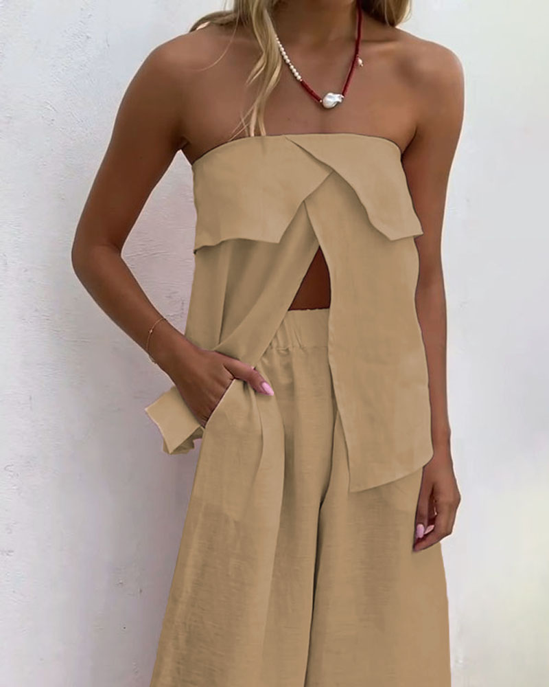 Damen-Set, zweiteilig, trendiges Design, elastischer Stoff-6