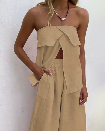 Damen-Set, zweiteilig, trendiges Design, elastischer Stoff-6
