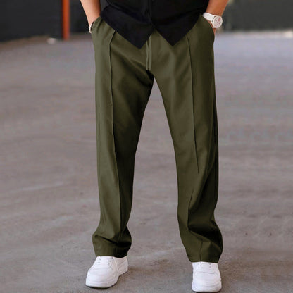 Herren-Hose, lässig, olivgrün, nachhaltigem Stoff-2