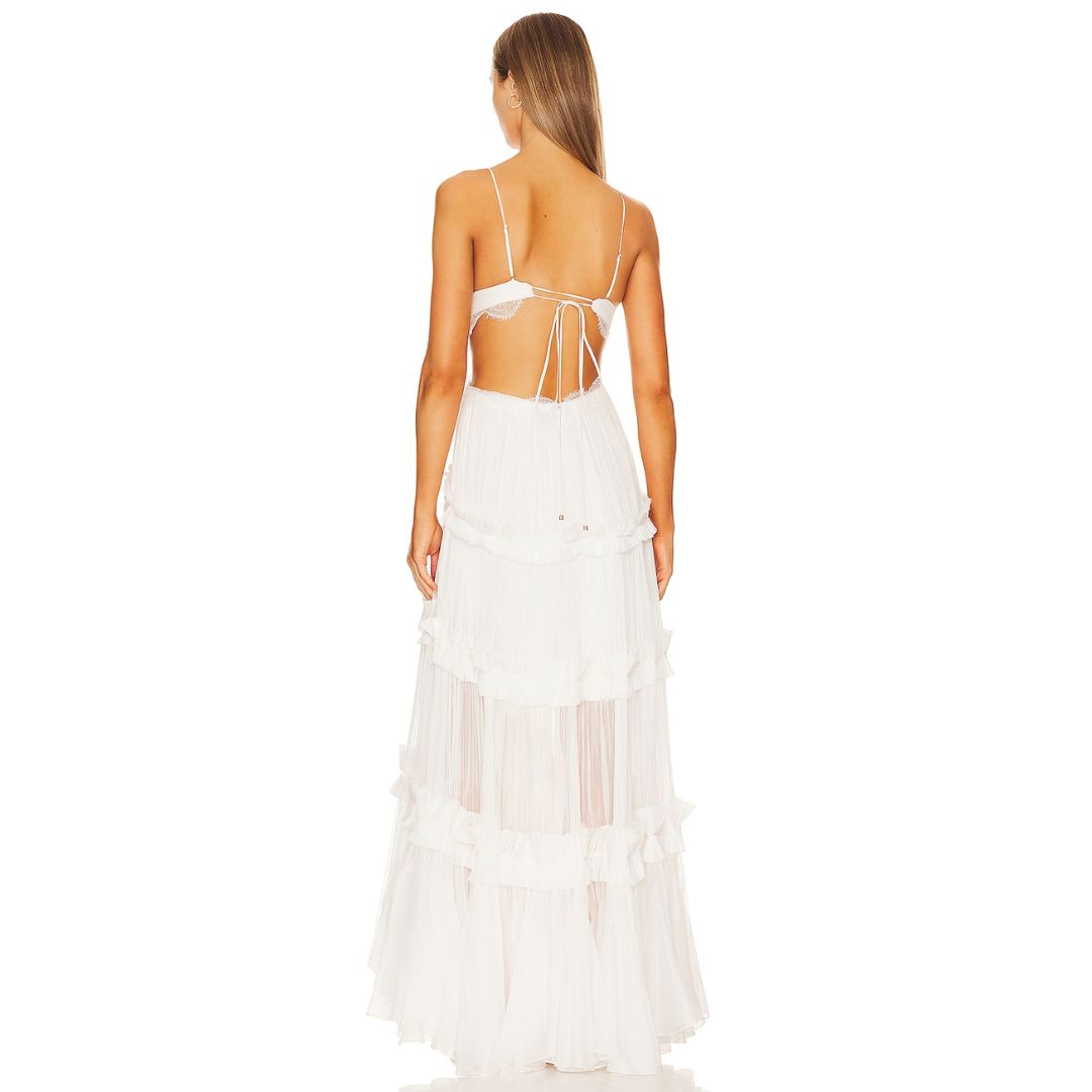 Damenkleid, plissierter mehrlagiger Ausschnitt, hochwertiges Polyester-2