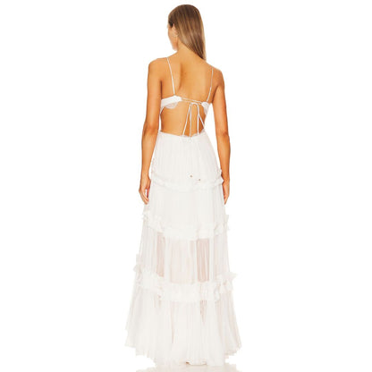 Damenkleid, plissierter mehrlagiger Ausschnitt, hochwertiges Polyester-2