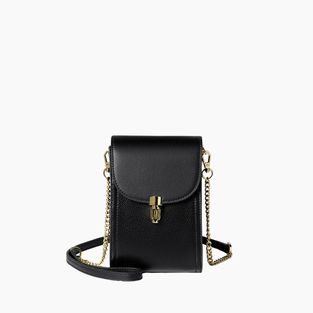 Damen Schultertasche Veganleder Elegant Verstellbare Riemen Kompakt 18,5 cm 8