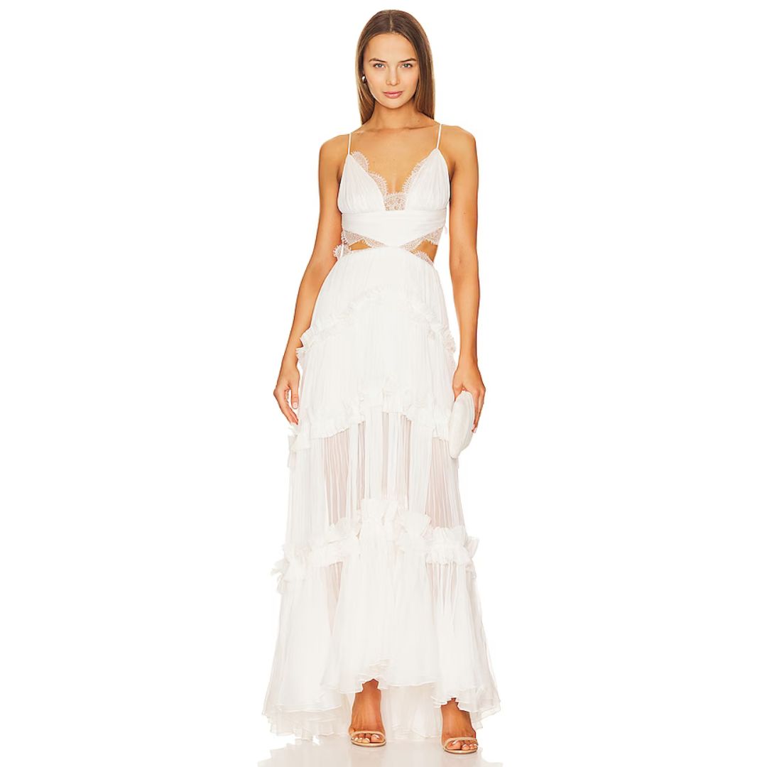 Damenkleid, plissierter mehrlagiger Ausschnitt, hochwertiges Polyester-1