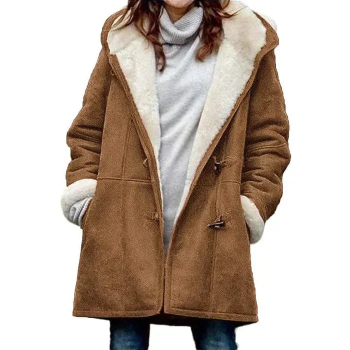 Variant image for Lange Strickjacke Damen mit Kapuze Kaschmir Lässige Passform-49