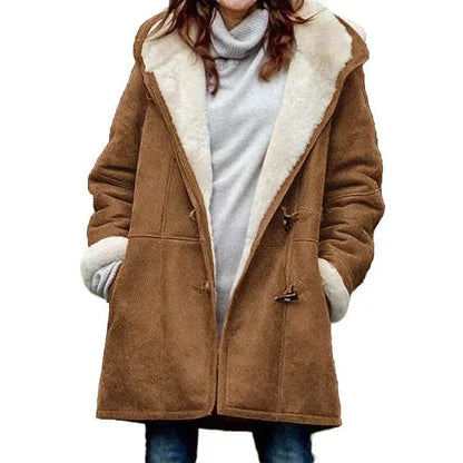Variant image for Lange Strickjacke Damen mit Kapuze Kaschmir Lässige Passform-49