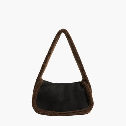 Variant image for Damen-Handtasche, klein, weich, Polyester, mit Kunstfell-3