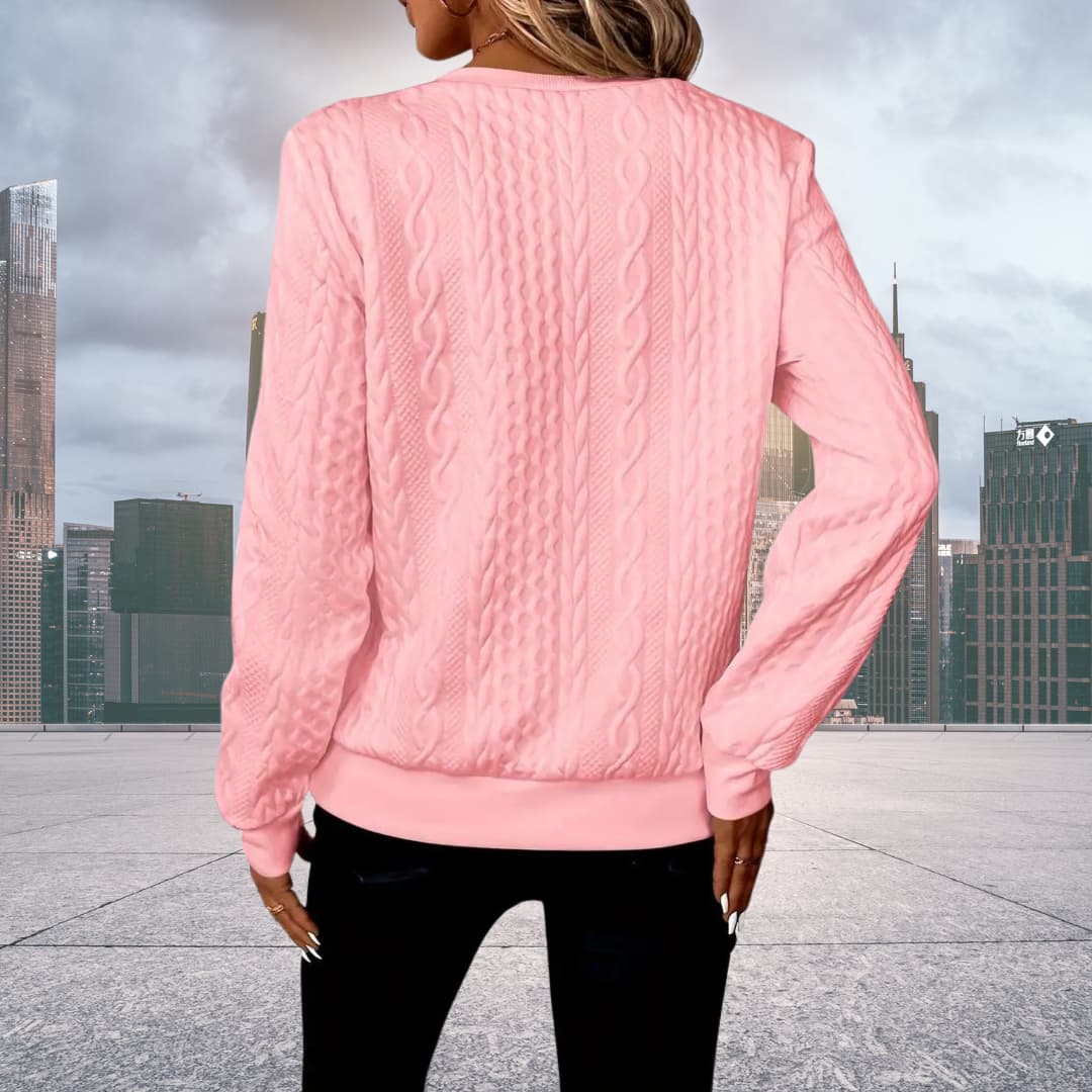 Damen-zeitloser Pullover, atmungsaktiver Stoff-5