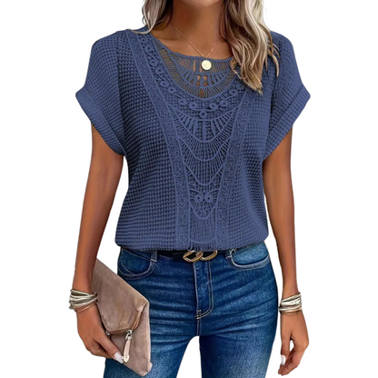 Damen-T-Shirt, kurzärmeliges Casual, Polyester-6