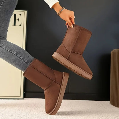 Damen Ankelstiefel Wasserfest Fleece-Gefüttert Synthetikleder-2